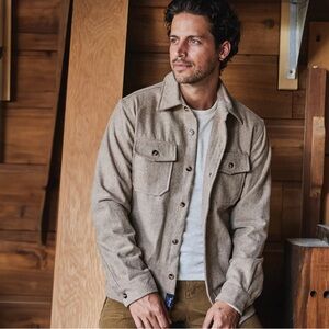 Schott Taupe Wool Shirt